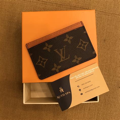 louis vuitton orange card holder|louis vuitton card holder used.